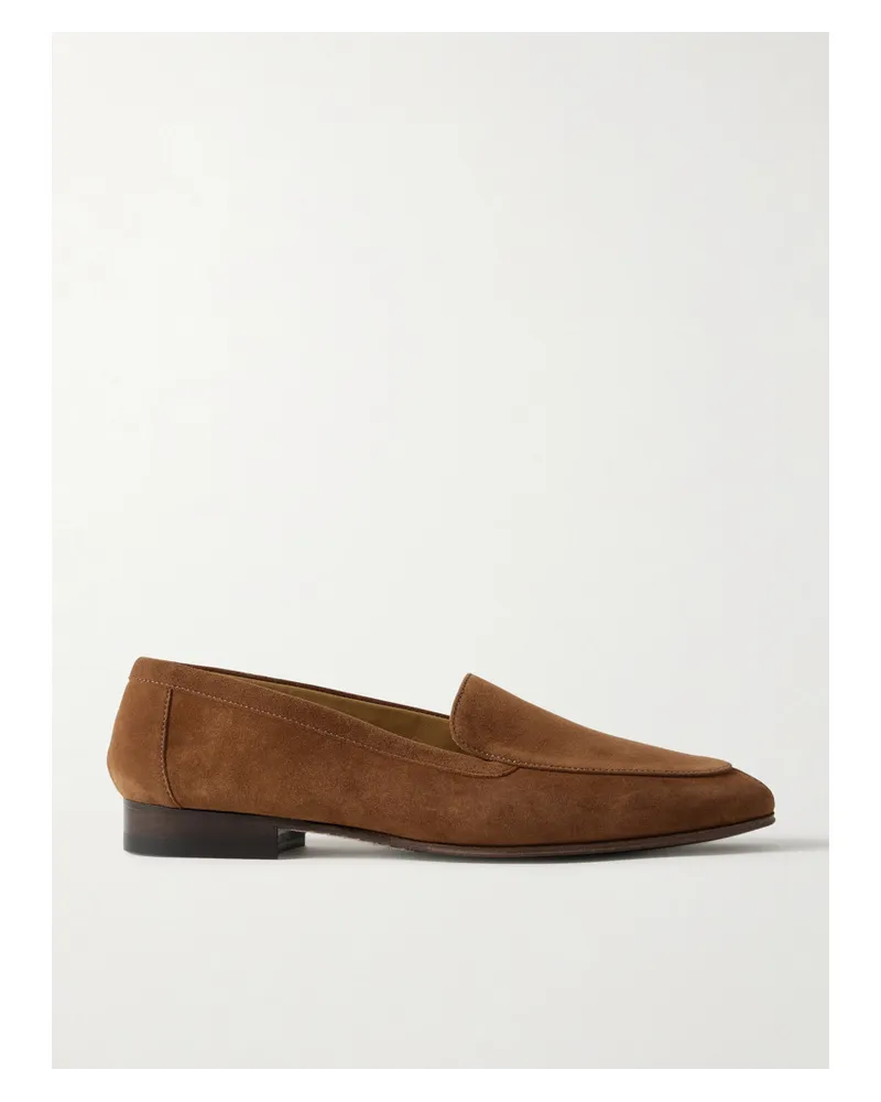 The Row Sophie Loafers aus Veloursleder Braun