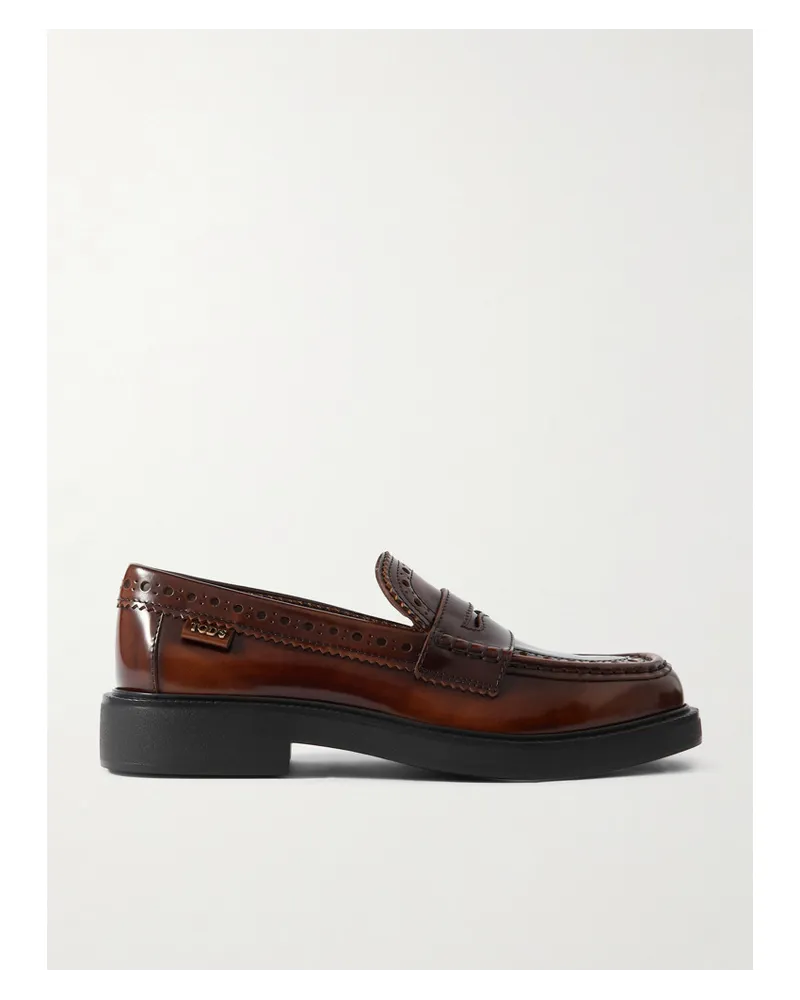 TOD'S Mocassino Loafers aus Lackleder Braun