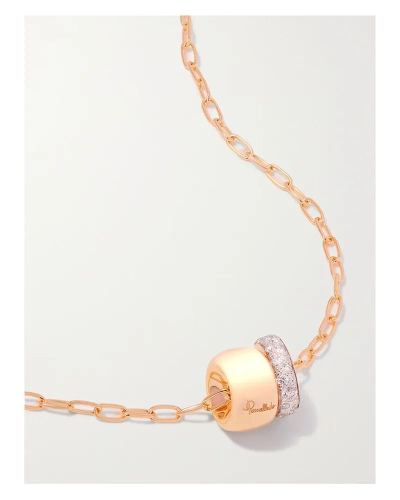 Pomellato Iconica Kette Aus 18 Karat Roségold Mit Diamanten Gold