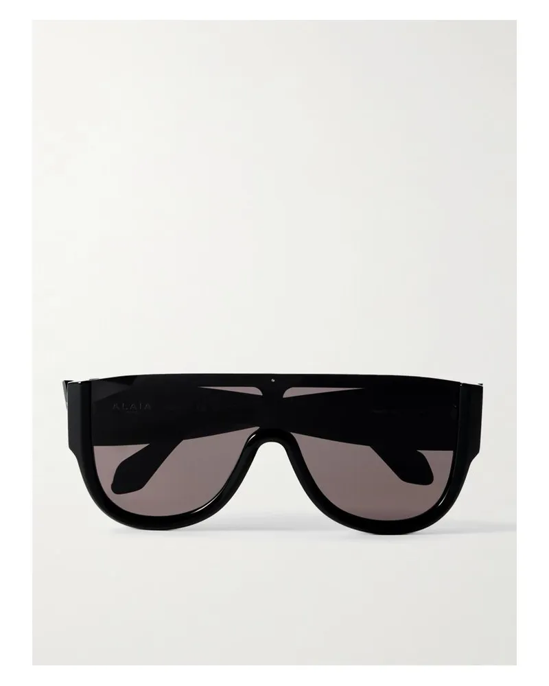 Alaïa Mask Sonnenbrille Mit D-rahmen Aus Azetat - Schwarz Schwarz