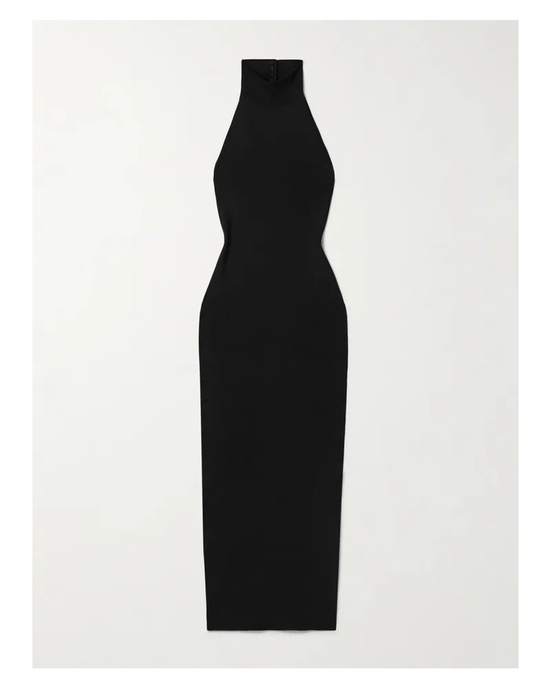 KHAITE Suzanne Neckholder-midikleid Aus Jersey - Schwarz Schwarz