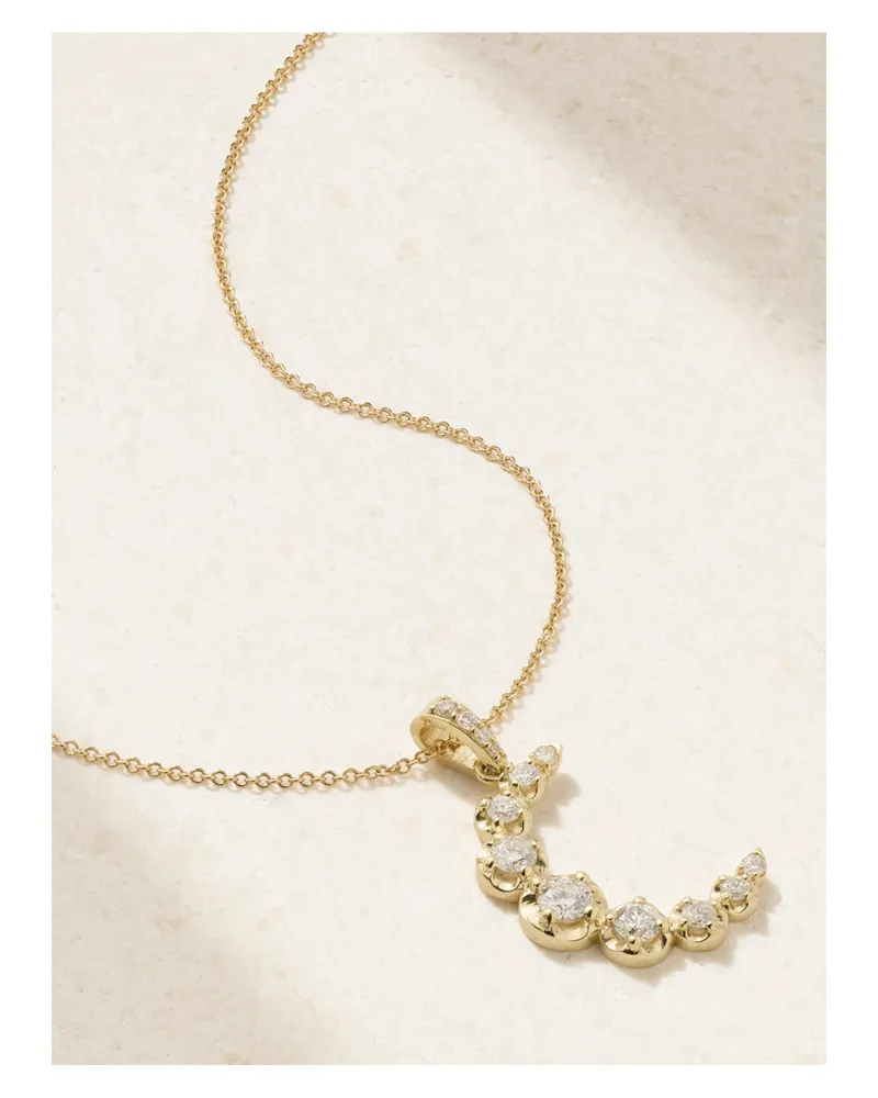 Jennifer Meyer Moon Kette Aus 18 Karat Gold Mit Diamanten Gold