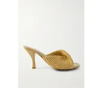 Blink Raffia Mules - Yellow