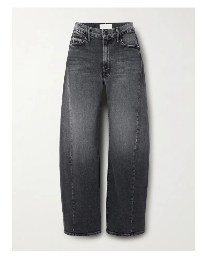 Mother The Half Pipe Flood High-rise Barrel-leg Jeans - Gray Gray