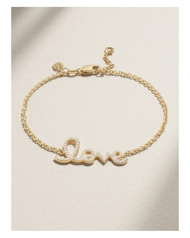 Sydney Evan Love Medium Armband Aus 14 Karat Gold Mit Diamanten Gold