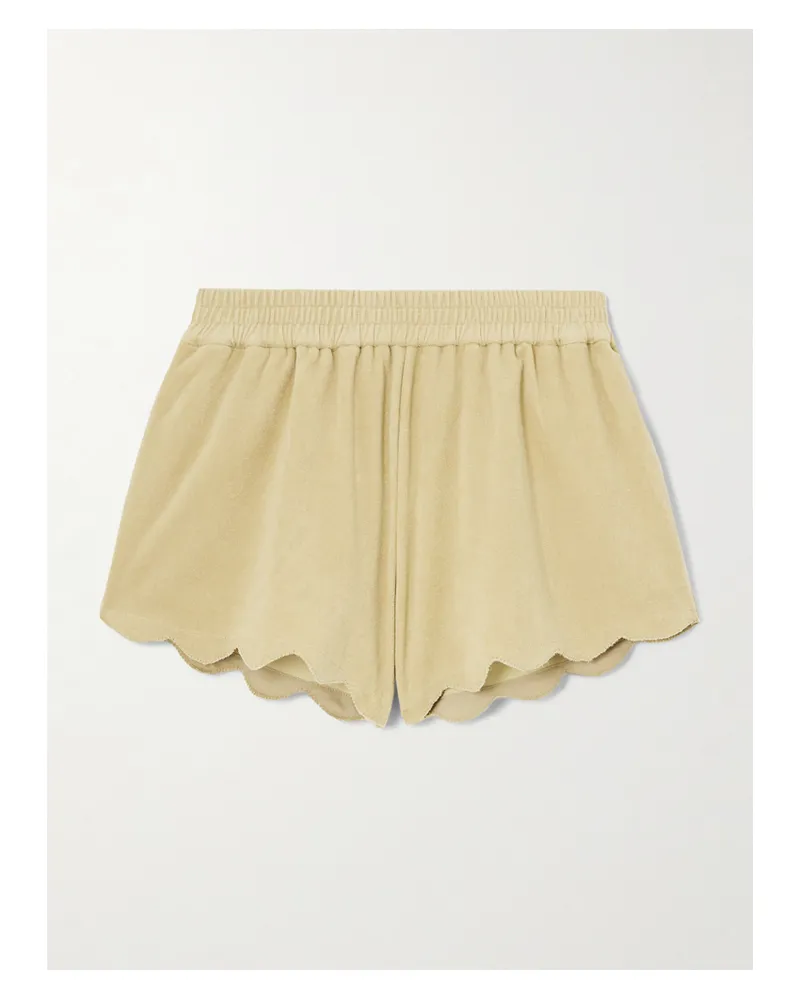 Marysia Bellini Shorts Aus Frottee Aus Einer Baumwollmischung Mit Wellenkanten - Gelb Gelb