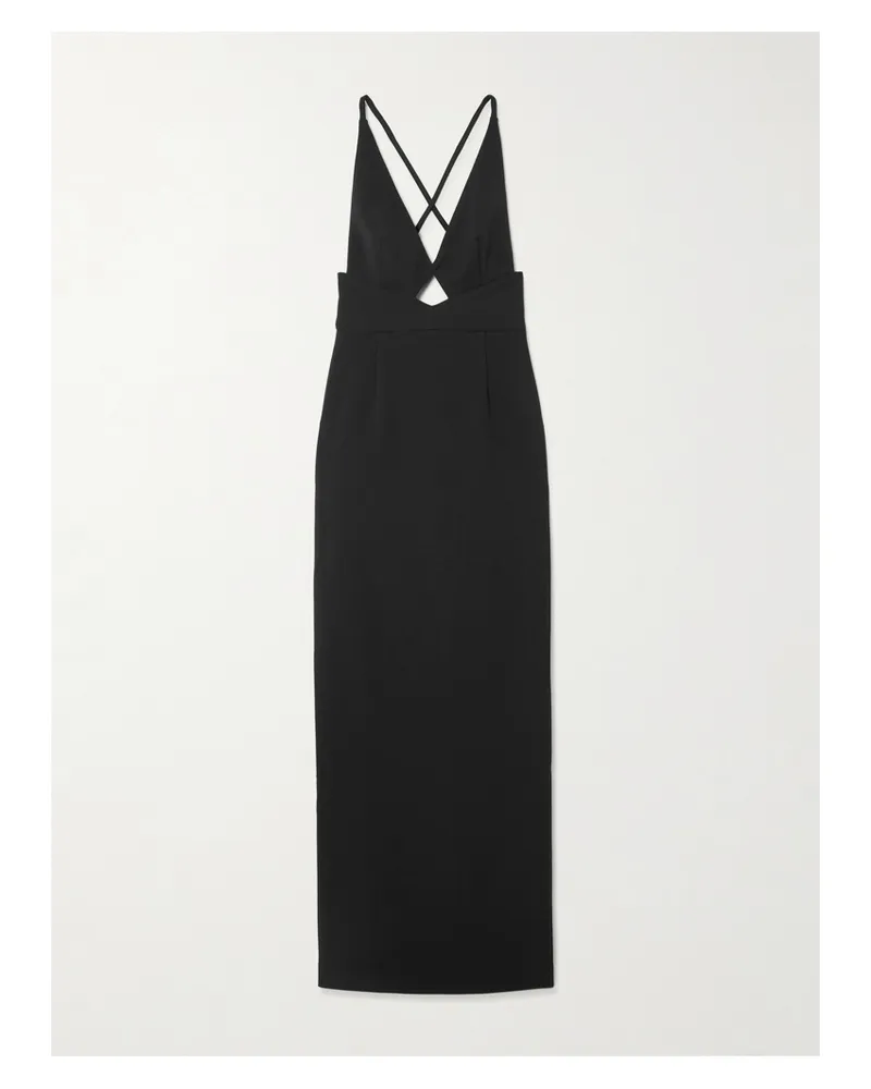 Solace London Milly Robe Aus Crêpe Mit Cut-out - Schwarz Schwarz
