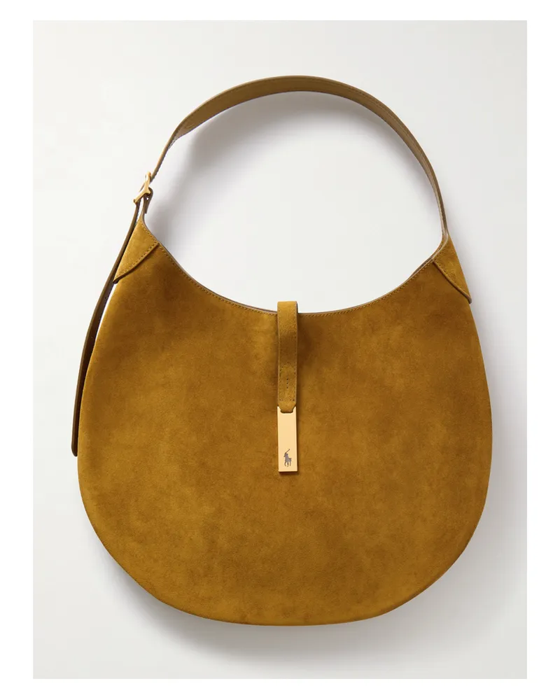 Ralph Lauren Polo Id Suede Shoulder Bag - Green Green