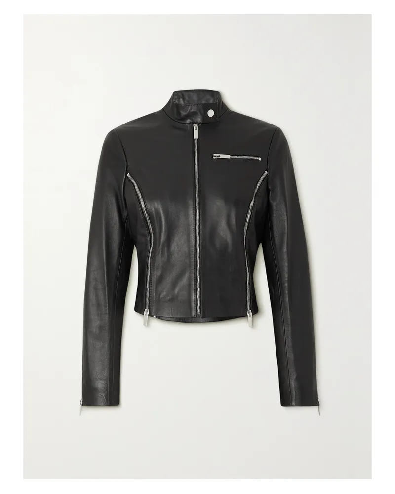 Christopher Kane Bikerjacke Aus Leder - Schwarz Schwarz