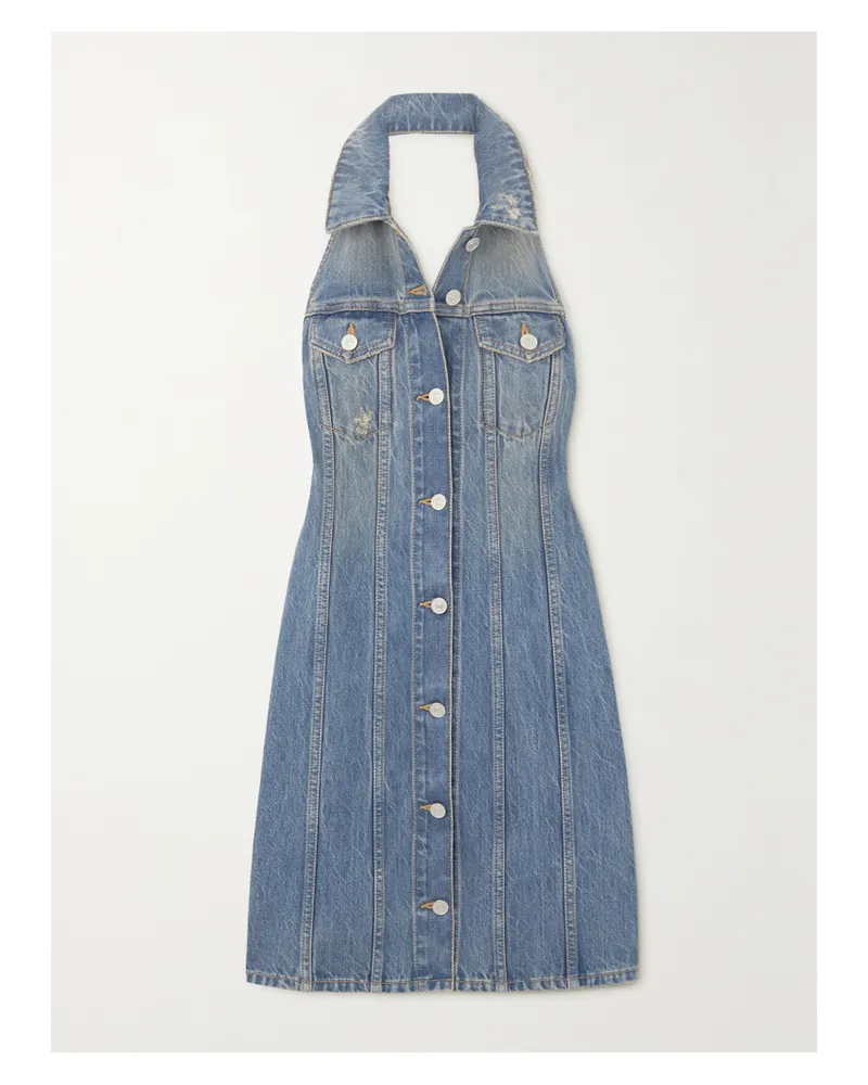 Givenchy Jeanskleid Mit Neckholder - Blau Blau