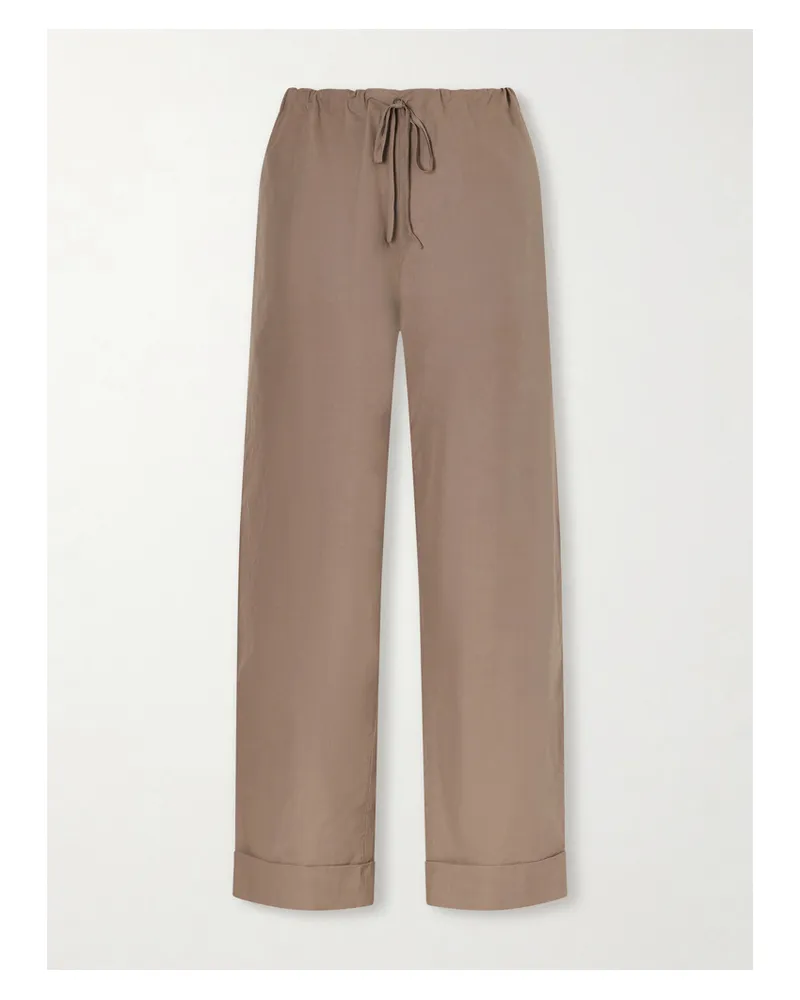The Row Delano Verkürzte Hose Mit Weitem Bein Aus Baumwolle - Neutral Neutral