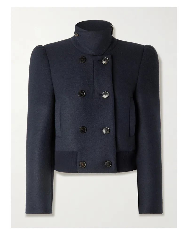 Dries van Noten Jacke Aus Filz - Blau Blau