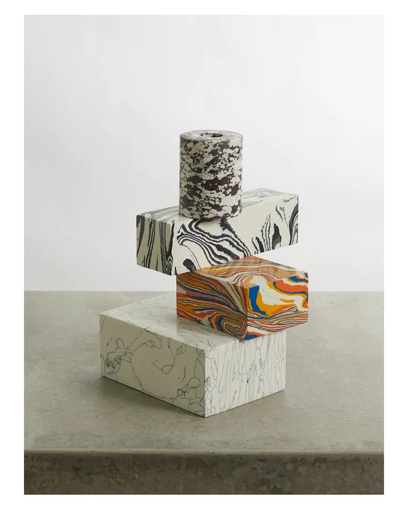 Tom Dixon Swirl Kerzenständer Aus Recyceltem Marmor - Neutral Neutral