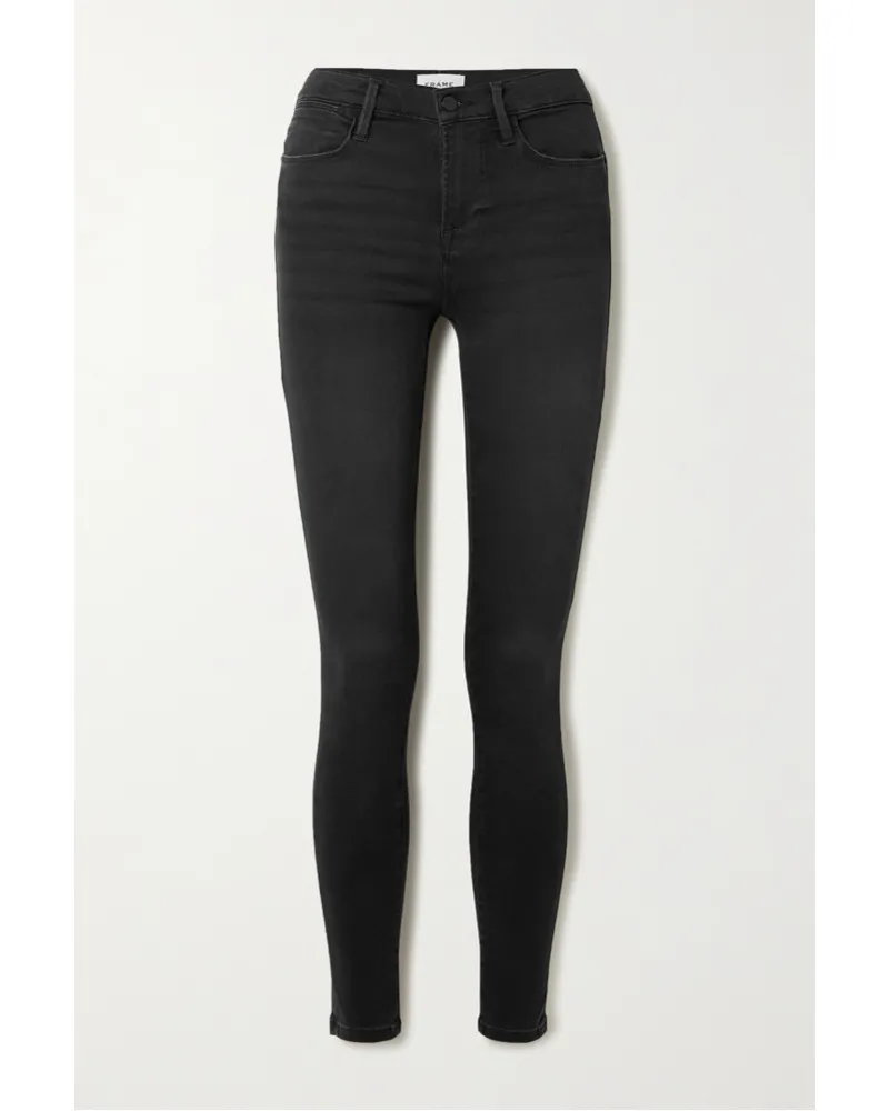 Frame Denim Le High Skinny Jeans Schwarz