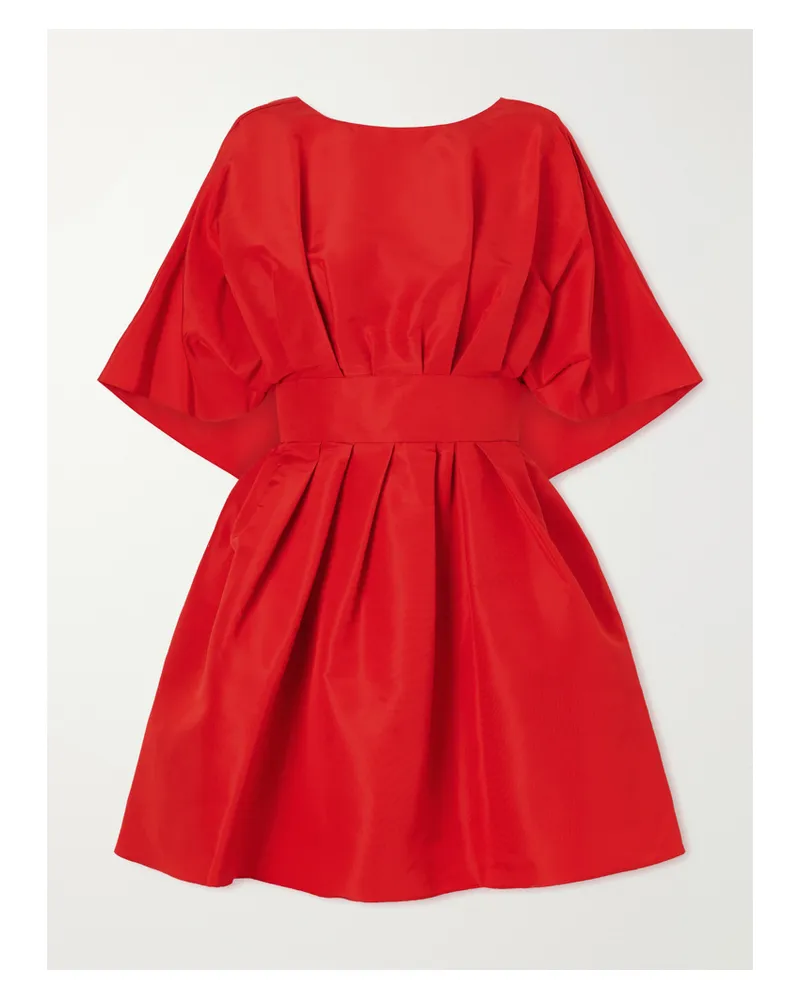 Carolina Herrera New York Pleated Silk-faille Mini Dress - Red Red