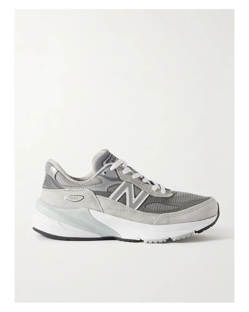 New Balance Made In Usa 990v6 Sneakers Aus Veloursleder, Leder Und Mesh - Grau Grau