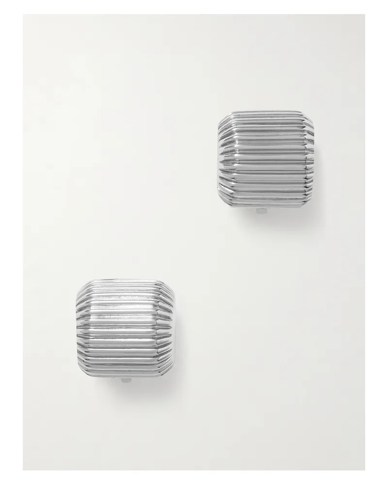 Martha Calvo Elle Rhodinierte Ohrclips - Silber Silber