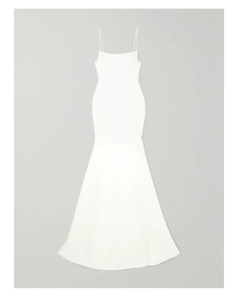 Alex Perry Eliza Robe Aus Glänzendem Crêpe - Weiß Weiß