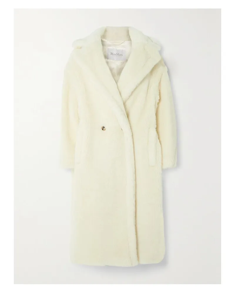 Max Mara Tedgirl Mantel Aus Einer Mischung Aus Alpakawolle, Wolle Und Seide - Elfenbein Elfenbein