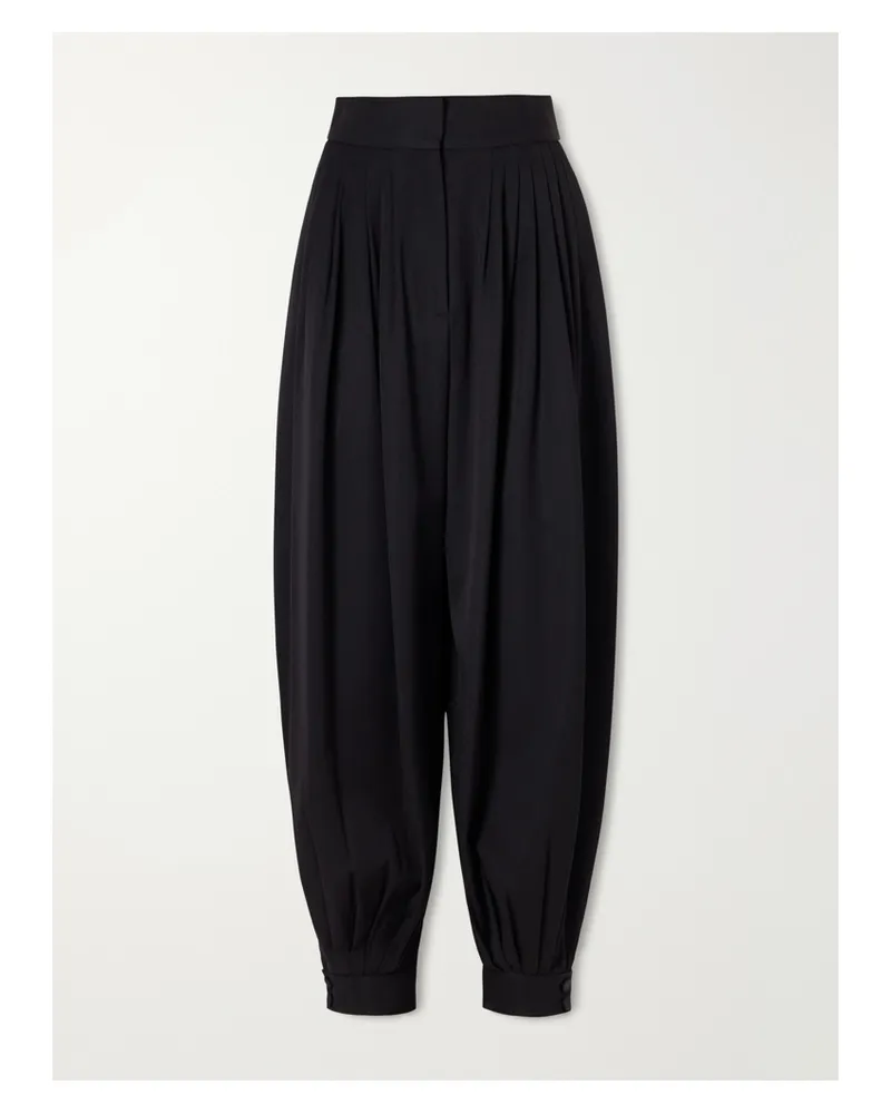 Altuzarra Chapman Pleated Wool Tapered Pants - Black Black