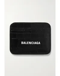 Balenciaga Cash Kartenetui aus Leder Schwarz