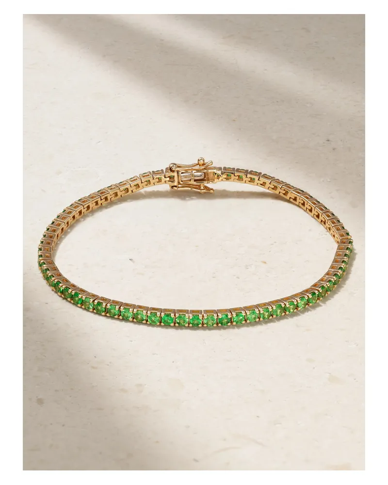 Roxanne First 14-karat Gold Tsavorite Tennis Bracelet - Green Green