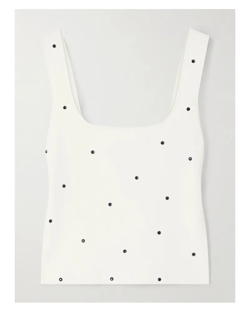 Altuzarra Baz Tanktop Aus Jersey Mit Kristallen - Elfenbein Elfenbein