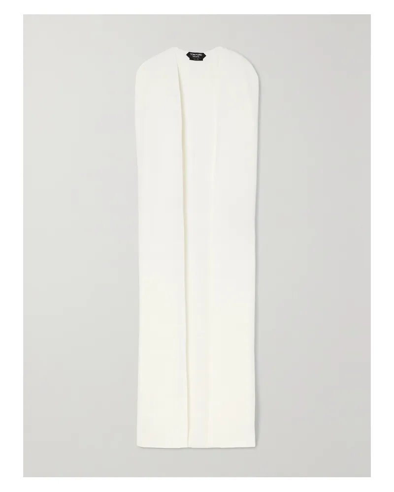 Tom Ford Oversized-cape Aus Seiden-georgette - Weiß Weiß