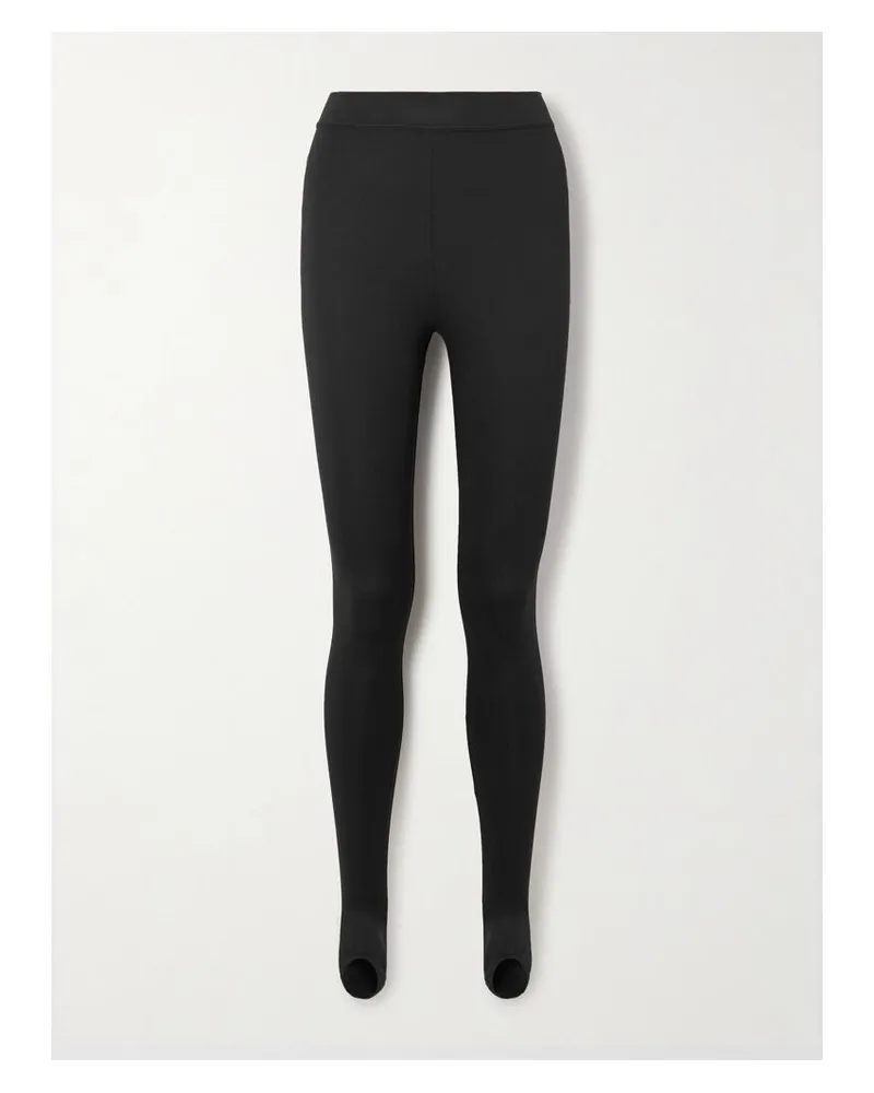 WARDROBE.NYC Rhw Leggings Aus Stretch-jersey Mit Steg - Schwarz Schwarz