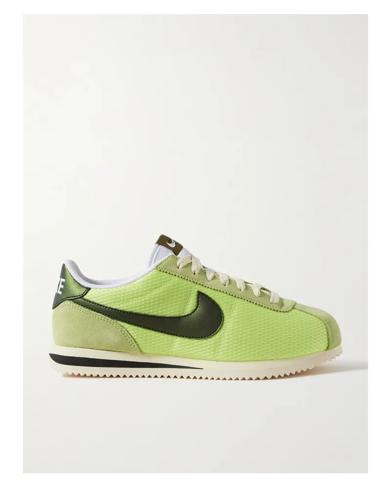Nike Cortez Sneakers Aus Mesh Mit Besätzen Aus Leder Und Veloursleder - Gelb Gelb