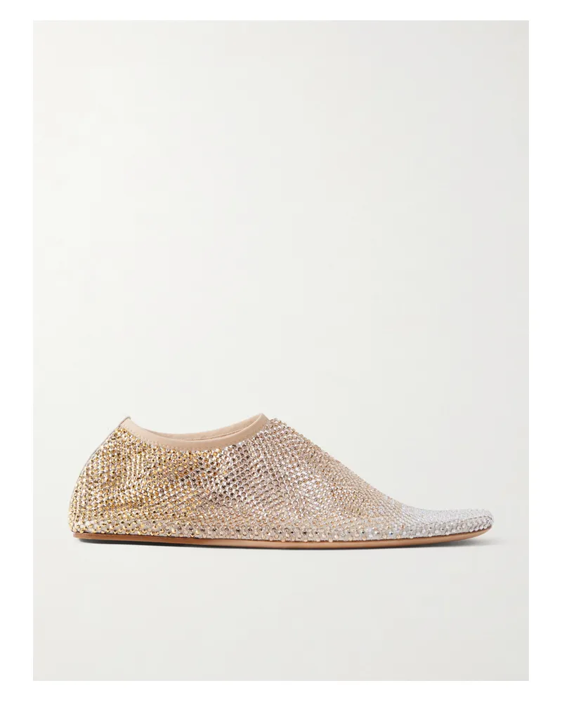 Christopher Esber Minette Flache Schuhe Aus Mesh Mit Kristallen Und Farbverlauf - Gold Gold