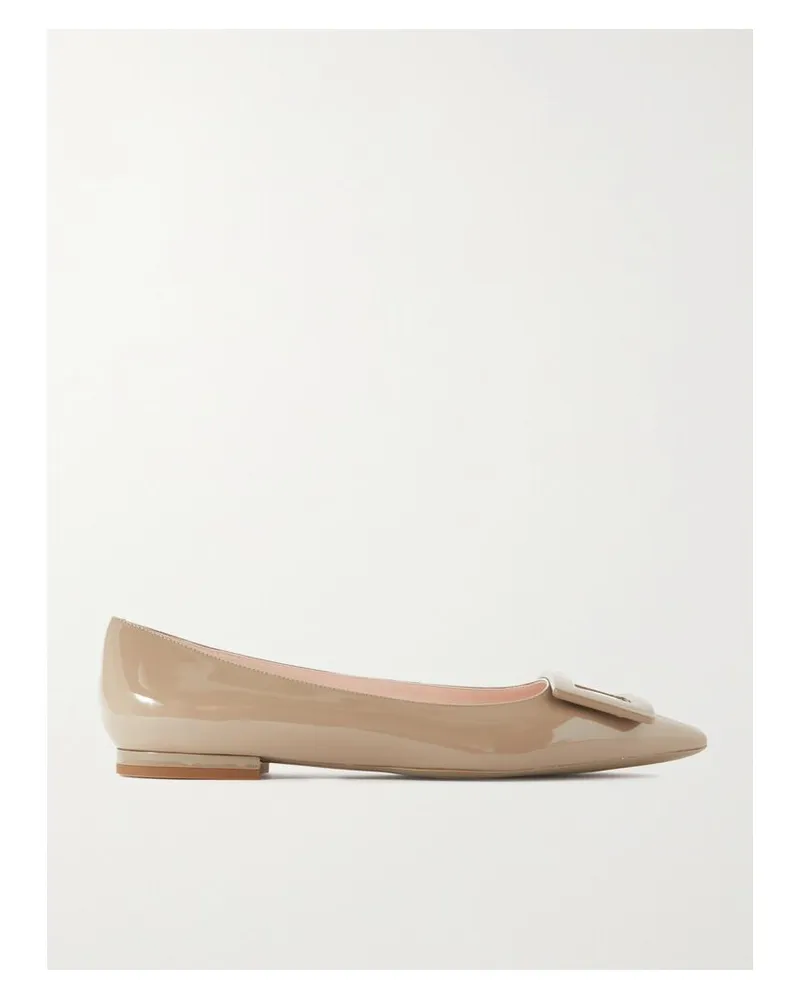 Roger Vivier Gommettine Ballerinas Aus Lackleder - Braun Braun