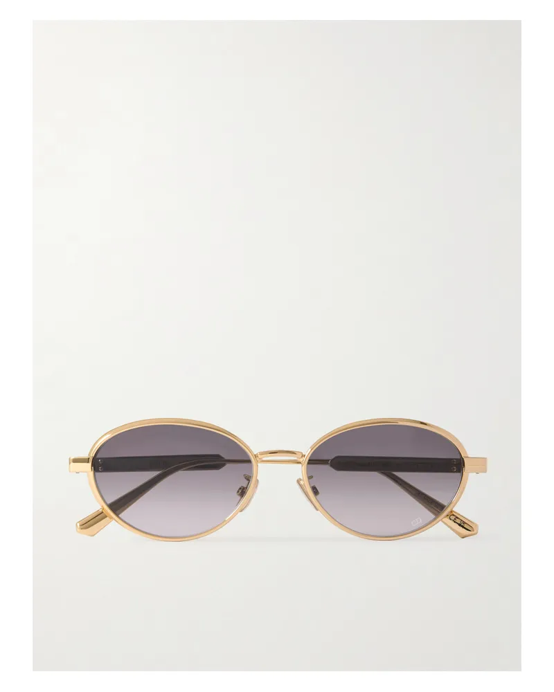 Dior Diorcannage R1u Goldfarbene Sonnenbrille Mit Ovalem Rahmen Gold