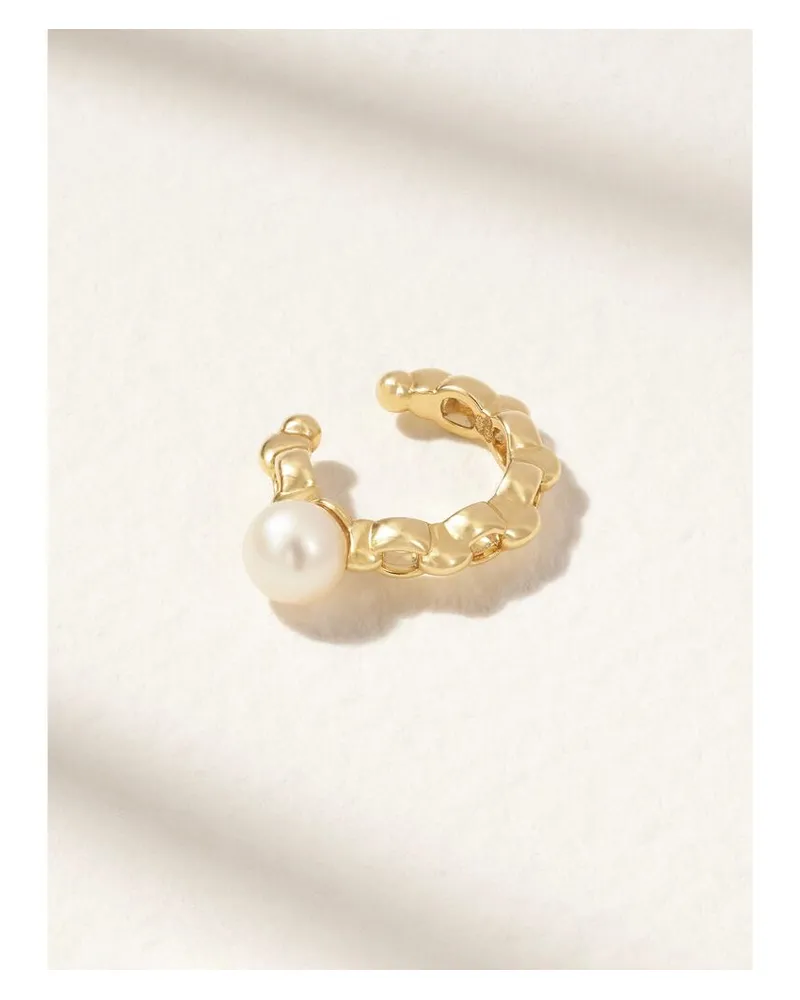 MIZUKI Sea Of Beauty Ear Cuff Aus 14 Karat Gold Mit Perle Gold