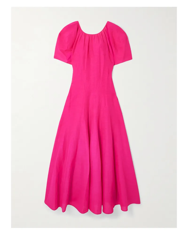 Tory Burch Midikleid Aus Webstoff Mit Raffungen - Pink Pink