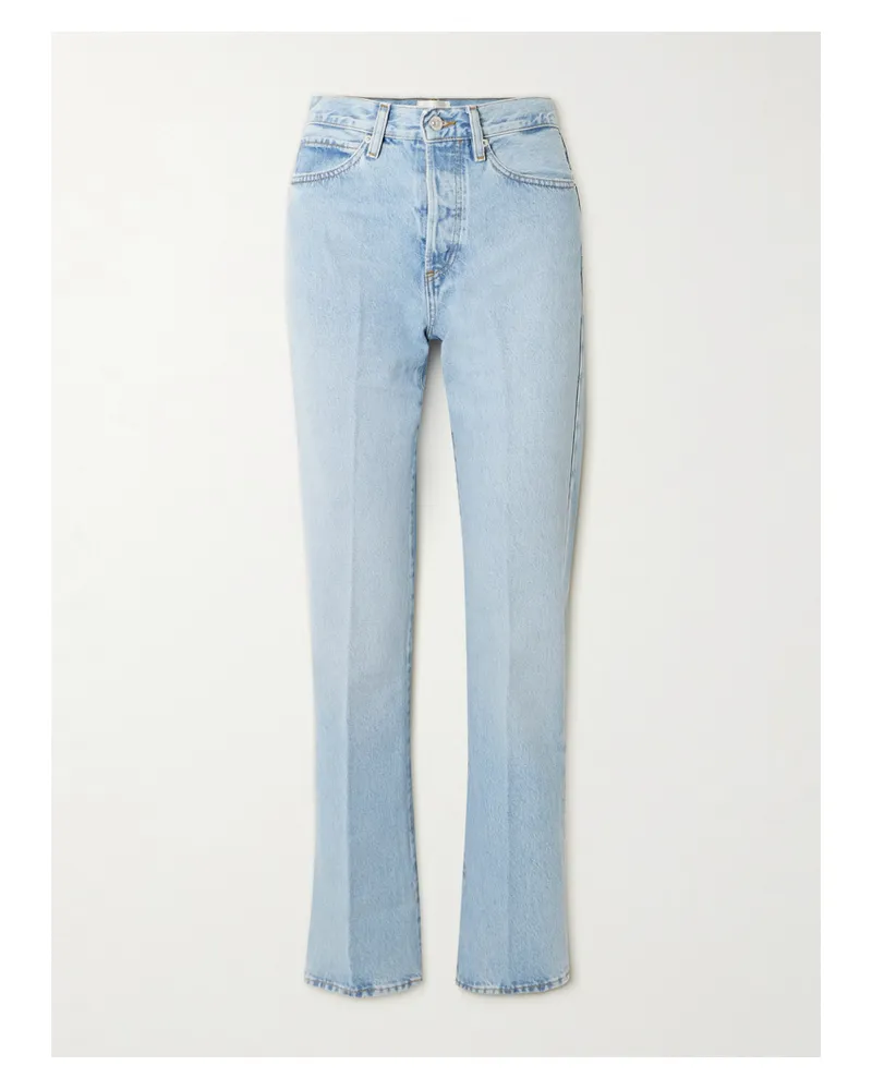 Frame Denim The Vertical Hoch Sitzende Jeans Mit Geradem Bein - Blau Blau