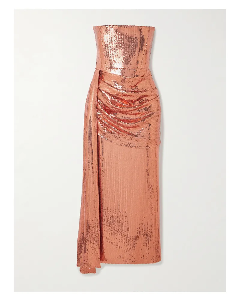 Alex Perry Asymmetrisches Kleid Aus Mesh Mit Pailletten Und Falten - Metallic Metallic