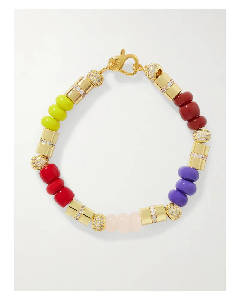 Martha Calvo Armband Aus Vergoldetem Metall, Glas Und Kristallen - Mehrfarbig Mehrfarbig
