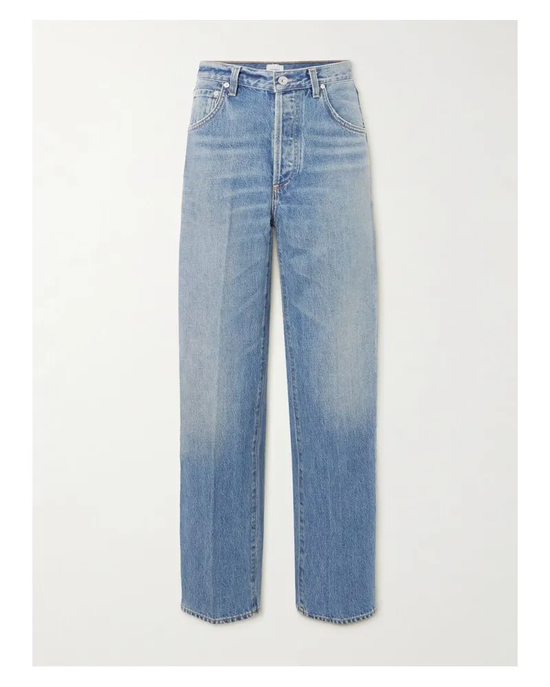 Citizens of humanity Baretta Hoch Sitzende Jeans Mit Geradem Bein Aus Bio-denim - Blau Blau