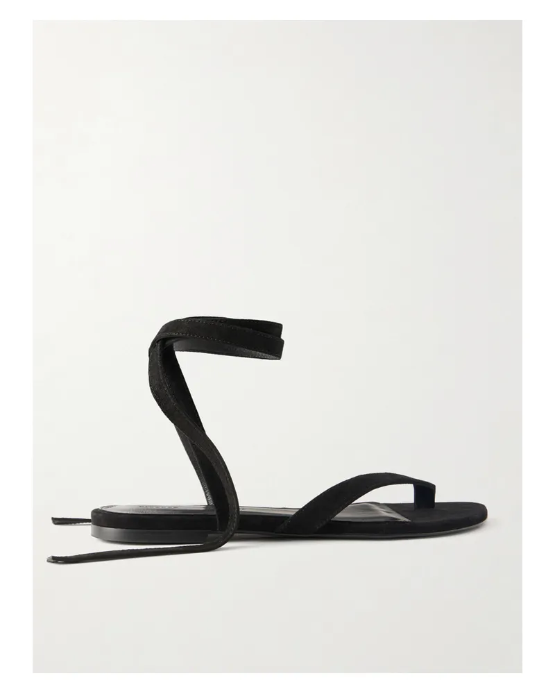 Proenza Schouler Tee Suede Sandals - Black Black