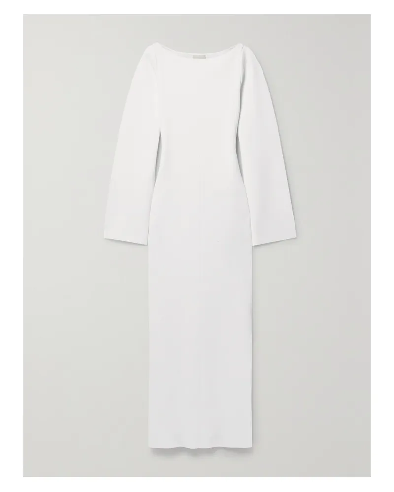 KHAITE Alta Maxikleid Aus Rippstrick - Weiß Weiß