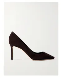 Jimmy Choo Romy 85 Pumps aus Veloursleder Braun