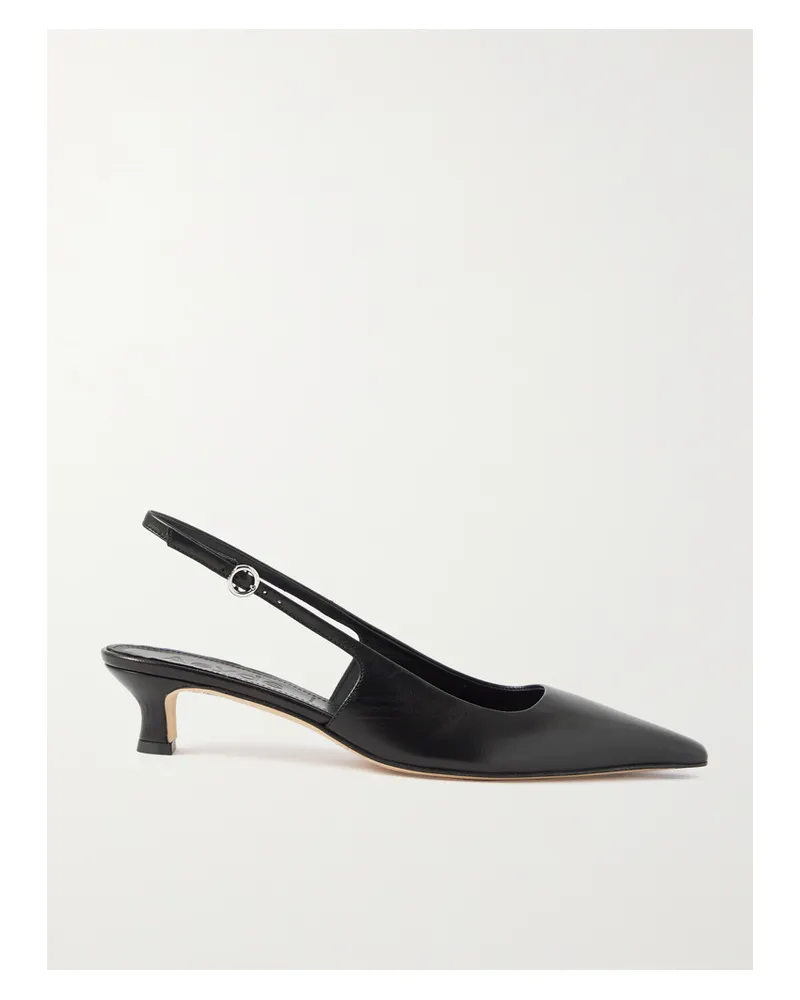 aeyde Catrina Leather Slingback Pumps - Black Black