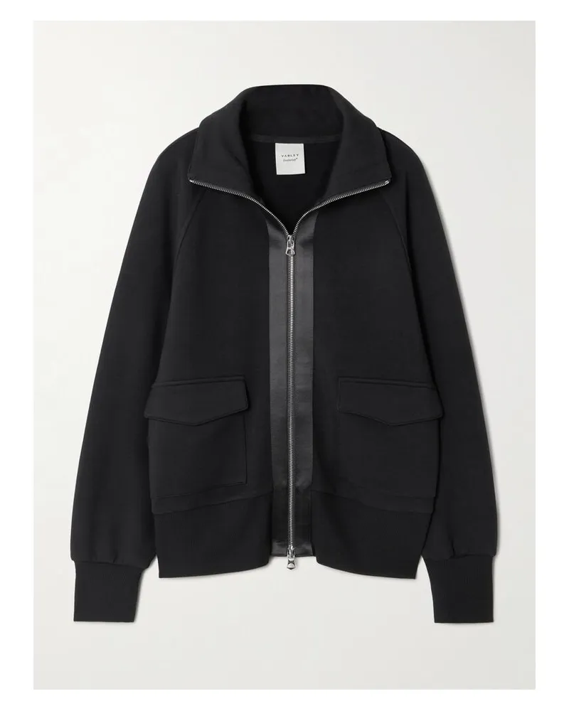 Varley Roxbury Jacke Aus Doublesoft®-material Mit Satinbesätzen Und Reißverschluss - Schwarz Schwarz