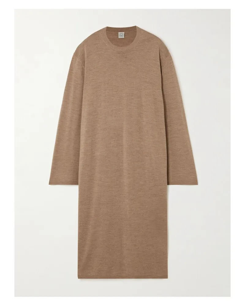 Totême Midikleid Aus Wolle - Braun Braun