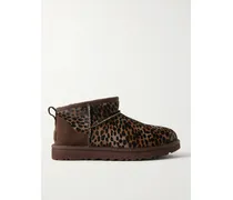 Classic Ultra Mini Caspian Ankle Boots Aus Kalbshaar Mit Leopardenprint - Animal-Print
