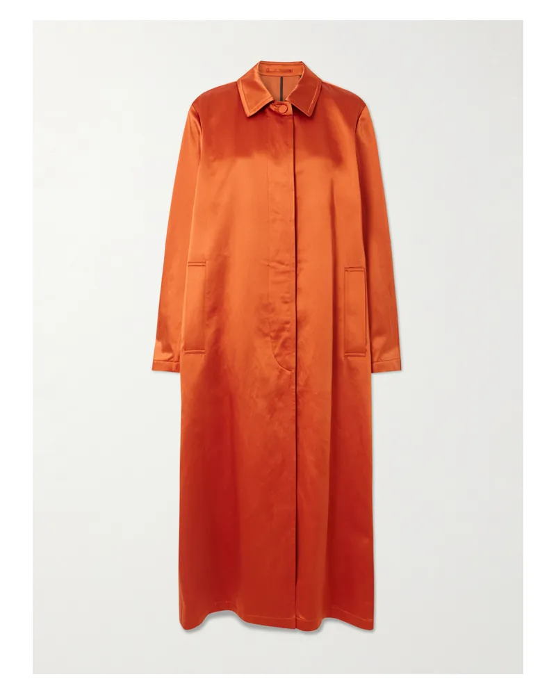 Dries van Noten Mantel Aus Satin Aus Einer Baumwollmischung - Orange Orange