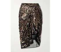 Leopard-print Silk Pareo - Animal print