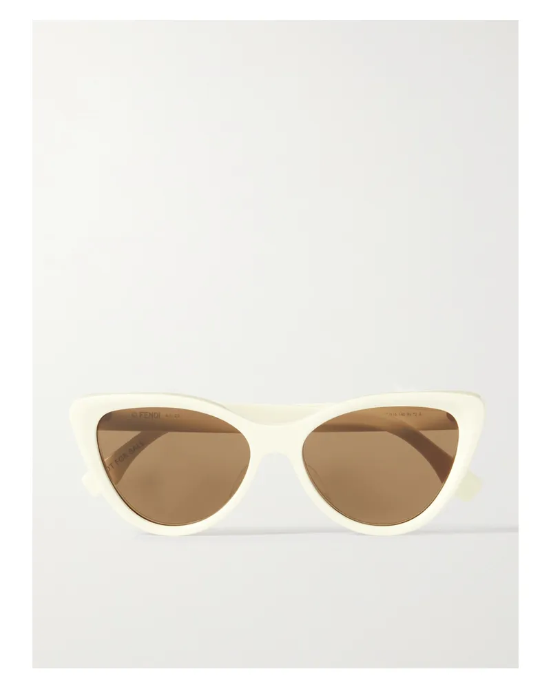 Fendi Sonnenbrille Mit Cat-eye-rahmen Aus Azetat - Elfenbein Elfenbein