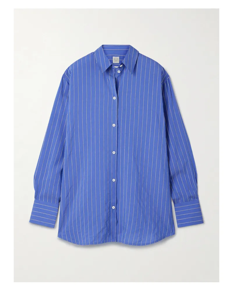 Totême Hemd Aus Popeline Mit Nadelstreifen - Blau Blau